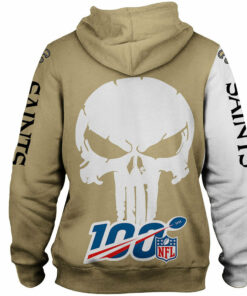 New Orleans Saints Hoodies Skull Printed Gifts for Fans