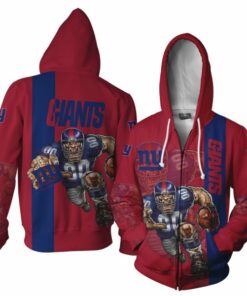 New York Giants Men's Hoodie Mascot 3D Ultra Cool Gifts for Fans
