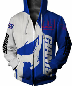 New York Giants Men's Hoodie Skull Printed Gifts for Fans