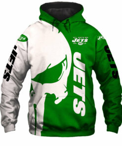 New York Jets Hoodies Skull Printed Gifts for Fans