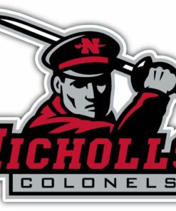 Nicholls State Colonels College NCAA Logo Vinyl Decals Sticker For Car Truck Door And Window Laptop Gifts For Fans