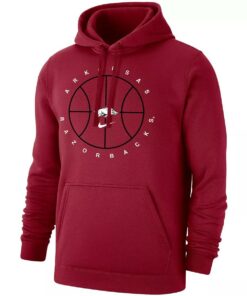 Nike Cardinal Arkansas Razorbacks Basketball Icon Club Fleece Pullover Hoodie, Hogs Shirt Gifts For Razorbacks Fans, Arkansas Razorbacks Hoodie