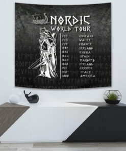 Nordic World Tour Tapestry for Wall Décor