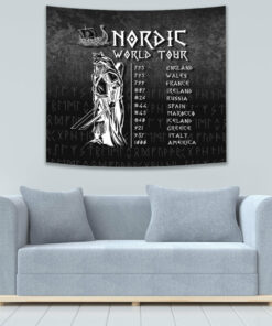 Nordic World Tour Tapestry for Wall Décor