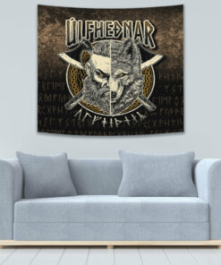 Norse Viking Wolf Ulfhednar Pagan Warrior Ulfhedinn Tapestry for Wall Décor