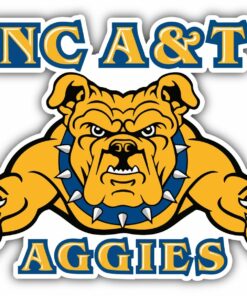 North Carolina A&T Aggies College NCAA Logo Vinyl Decals Sticker For Car Truck Door And Window Laptop Gifts For Fans