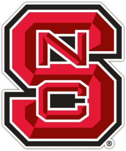 North Carolina State Wolfpack NCAA Logo Vinyl Decals Sticker For Car Truck Door And Window Laptop