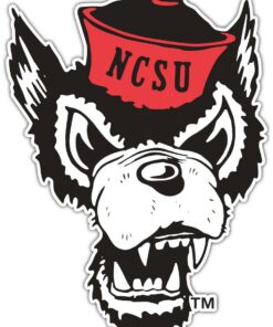 North Carolina State Wolfpack NCAA Logo Vinyl Decals Sticker For Car Truck Door And Window Laptop Gifts For Fans