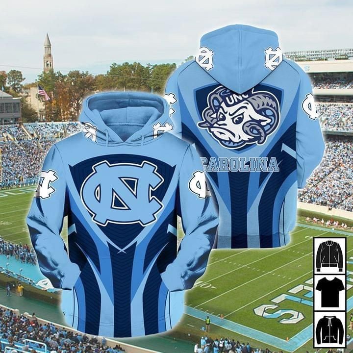 North Carolina Tar Heels Ncaa For Heels Fan 3D All Over Print Hoodie Zip Hoodie Gifts For Fans