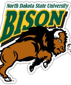 North Dakota State Bison NCAA Logo Vinyl Decals Sticker For Car Truck Door And Window Laptop Gifts For Fans