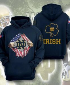 Notre Dame Fighting Irish Blood Me Inside Heart 3D All Over Print Zip Hoodie Gifts For Ncaa Fans