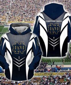 Notre Dame Fighting Irish For Fan Zip 3D All Over Print Zip Hoodie Gifts For Ncaa Fans