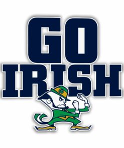Notre Dame – Go Irish – Full Color Vinyl Sticker For Car Door Windows Gifts For Football Fans