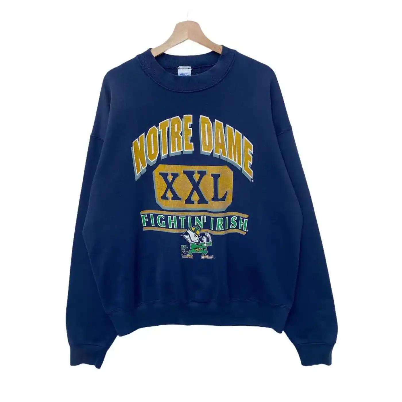 Notre Dame University Jumper T-Shirt Sweatshirt Pullover Hoodie Reprinted Full Color Full Size