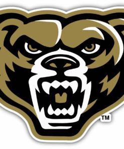 Oakland Golden Grizzlies College NCAA Logo Vinyl Decals Sticker For Car Truck Door And Window Laptop Gifts For Fan