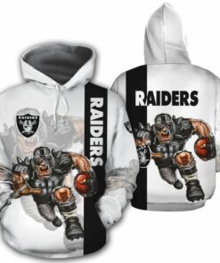 Oakland Raiders Men's Hoodies Mascot 3D Ultra Cool Gifts for Fans