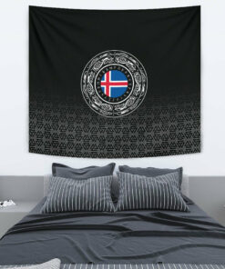 Odin The Allfather Asgard God And Chief Of Aesir Cyan Version Tapestry for Wall Décor