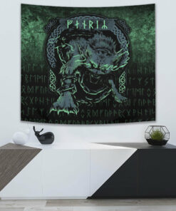 Odin with Hugin and Munin Tapestry for Wall Décor