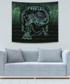 Odin with Hugin and Munin Tapestry for Wall Décor