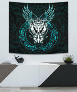 OdinWing Viking Turquoise Tapestry for Wall Décor