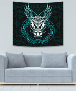 OdinWing Viking Turquoise Tapestry for Wall Décor