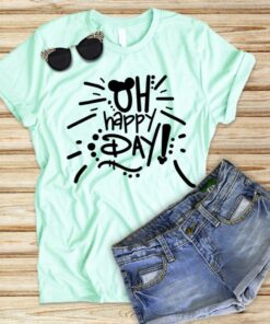 Oh Happy Day, Disney Shirts for Women, Disney Shirts, Disney World Shirt, Magic Kingdom Shirt, Women's Disney Shirt, My Happy Place Gift For Men Women Kid Hoodie Sweatshirt Toddler Shirt