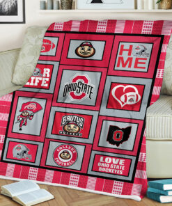 Ohio State Buckeyes Sherpa Fleece Blanket Gifts for NCAA Fans
