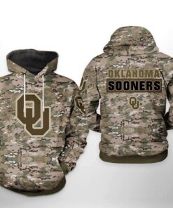 Oklahoma Sooners Hoodie Ncaa Camo Veteran 3D All Over Print Hoodie Zip Hoodie Gifts For Fans