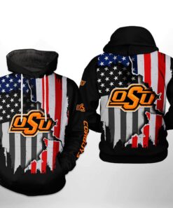 Oklahoma State Cowboys Ncaa Us Flag 3D All Over Print Hoodie, Zip-Up Hoodie