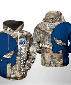 Old Dominion Monarchs Ncaa Camo Veteran Hunting 3D All Over Print Hoodie, Zip-Up Hoodie