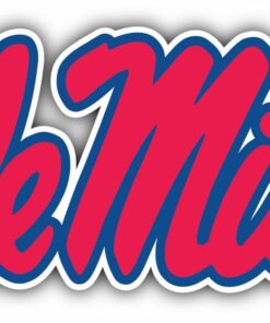 Ole Miss Rebels Mississippi NCAA Logo Vinyl Decals Sticker For Car Truck Door And Window Laptop Gift For Fans