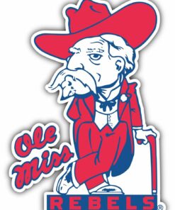 Ole Miss Rebels Mississippi NCAA Logo Vinyl Decals Sticker For Car Truck Door And Window Laptop Gifts For Fans