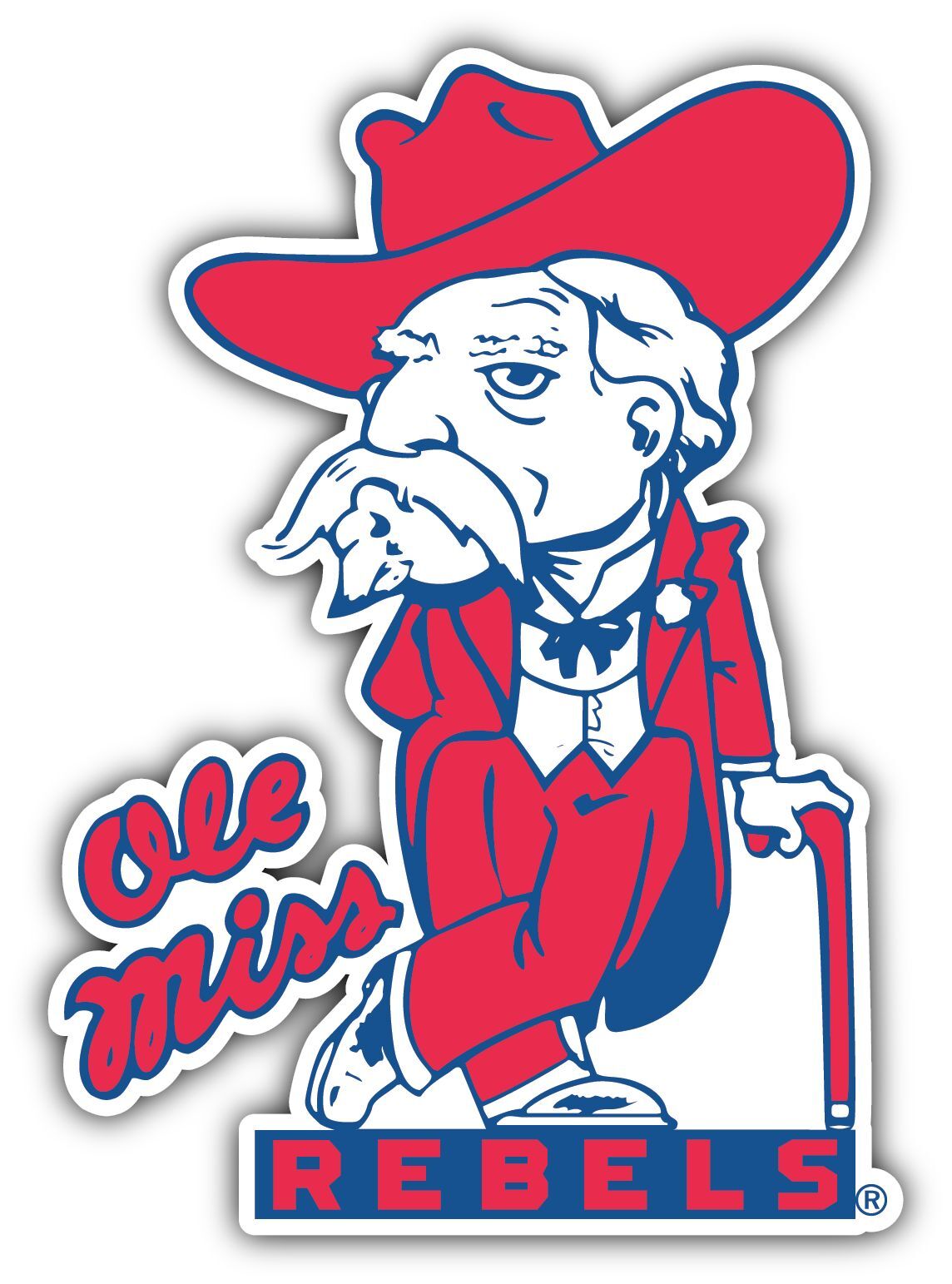 Ole Miss Rebels Mississippi NCAA Logo Vinyl Decals Sticker For Car Truck Door And Window Laptop Gifts For Fans