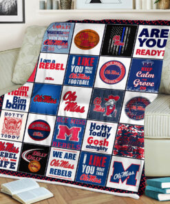 Ole Miss Rebels Sherpa Fleece Blanket Gifts for NCAA Fans