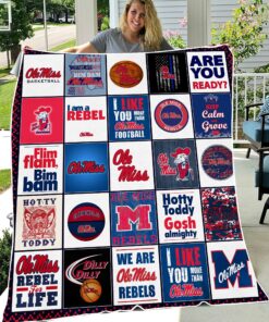 Ole Miss Rebels Sherpa Fleece Blanket Gifts for NCAA Fans
