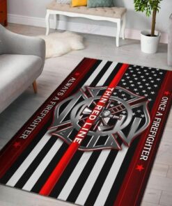 Once A Firefighter Always Firefighter Rugs, Firefighter Area Rug, Fireman Carpet Gifts for Dad, Son, Fireman, Firefighter Lovers