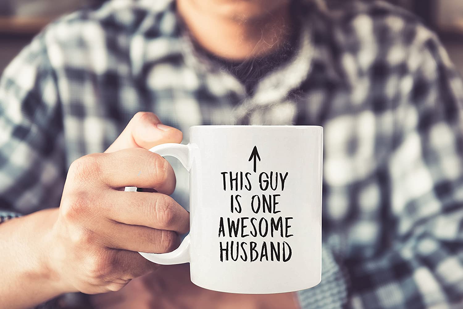One Awesome Husband Funny Coffee Mug - Best Husband Anniversary, Christmas Gifts From Wife - Unique Gifts For Men, Him - Top Birthday Present Idea From Wifey -Fun Novelty Cup For The Mr