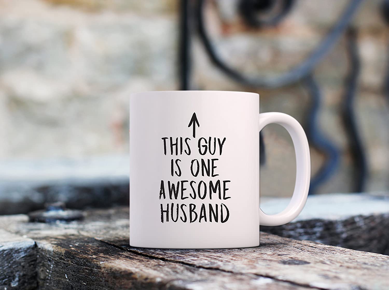 One Awesome Husband Funny Coffee Mug - Best Husband Anniversary, Christmas Gifts From Wife - Unique Gifts For Men, Him - Top Birthday Present Idea From Wifey -Fun Novelty Cup For The Mr