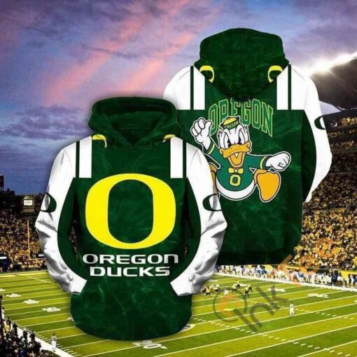 Oregon Ducks 3D All Over Print Zip Hoodie Gifts For Ncaa Fansfor Men And Women