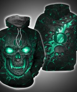 Oregon Ducks Skull 3D All Over Print Zip Hoodie Gifts For Ncaa Fans