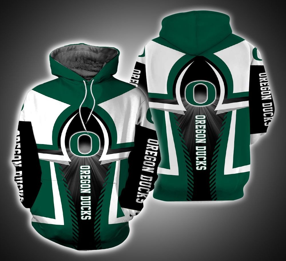 Oregon Ducks Ver.12 3D All Over Print Zip Hoodie Gifts For Ncaa Fans