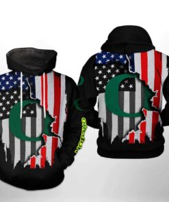 Oregon Ducks With Flag American Distressed 3D All Over Print Zip Hoodie Gifts For Ncaa Fans