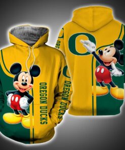 Oregon Ducks And Mickey Mouse Disney Mt113049Ha 3D All Over Print Zip Hoodie Gifts For Ncaa Fans