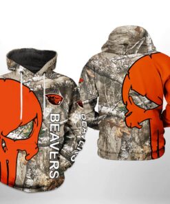 Oregon State Beavers Ncaa Camo Veteran Hunting 3D All Over Print Hoodie, Zip-Up Hoodie