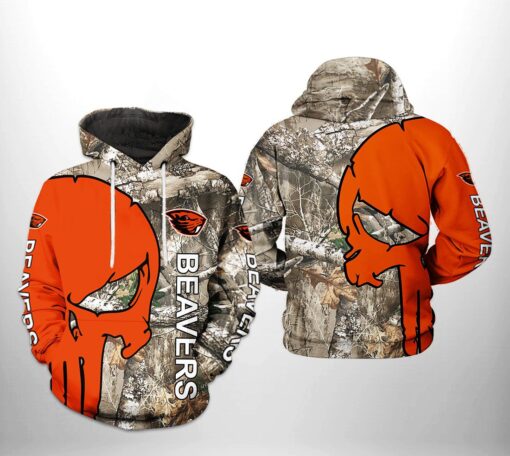Oregon State Beavers Ncaa Camo Veteran Hunting 3D All Over Print Hoodie, Zip-Up Hoodie