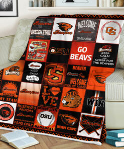 Oregon State Beavers Sherpa Fleece Blanket Gifts for NCAA Fans