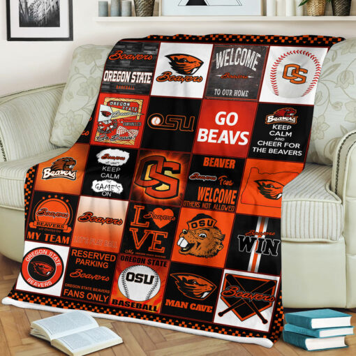 Oregon State Beavers Sherpa Fleece Blanket Gifts for NCAA Fans