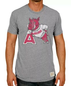 Original Retro Brand Arkansas Razorbacks Vintage Hog A Tri-Blend T-Shirt, Hogs Shirt Gifts For Razorbacks Fans, Arkansas Razorbacks Hoodie