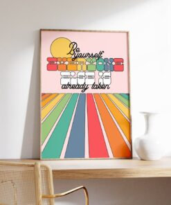 Oscar Wilde Motivational Quote Aesthetic Vintage 70s Poster Wall Art Canvas Prints