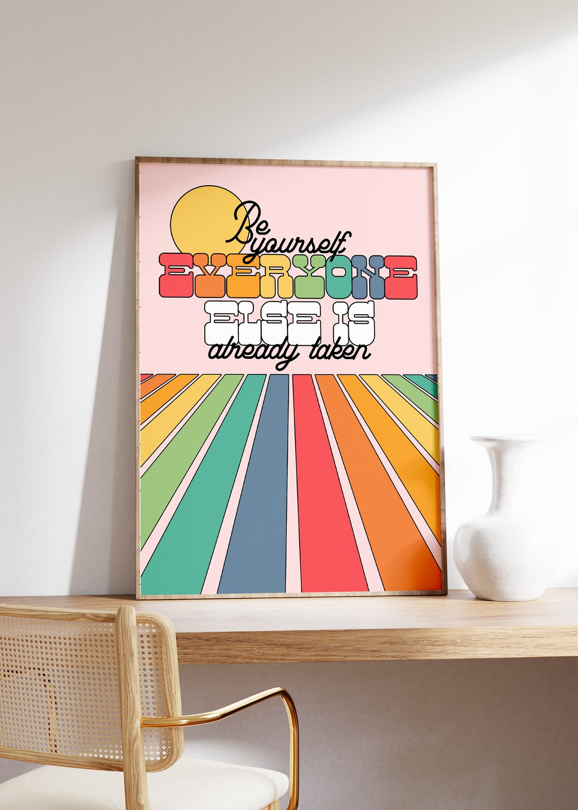 Oscar Wilde Motivational Quote Aesthetic Vintage 70s Poster Wall Art ...